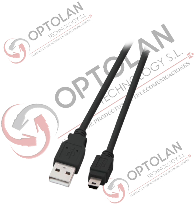 Cable Usb 2.0 Mejorado Am/mini Bm Negro 1.8M