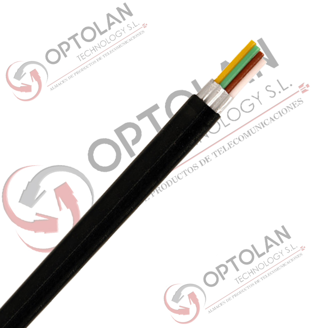 Cable Plano 6 V. Cobre Negro (r100 M)